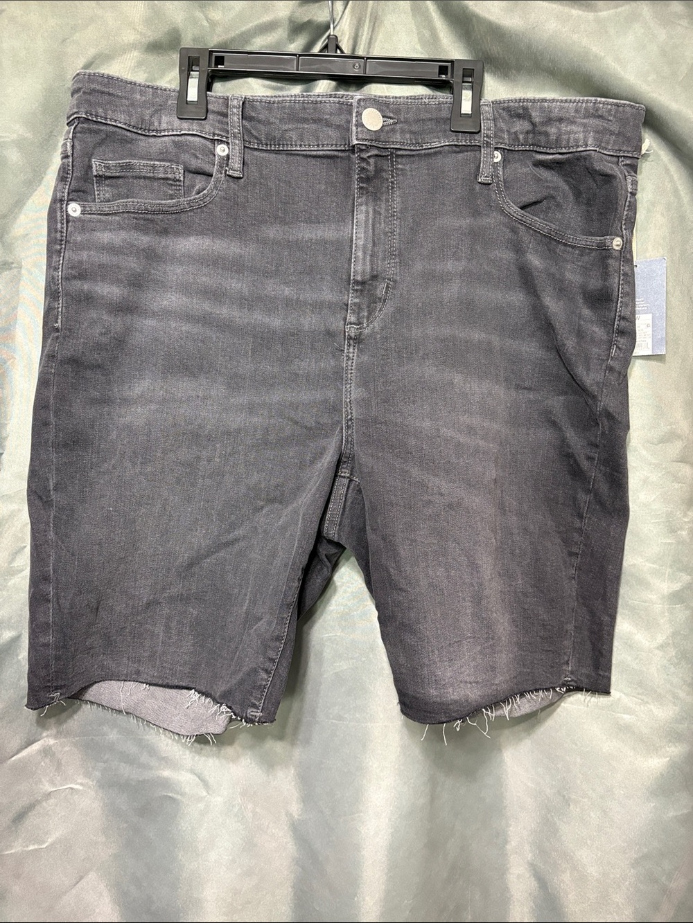 Universal Thread Women's Charcoal Gray Frayed Hem Denim Shorts